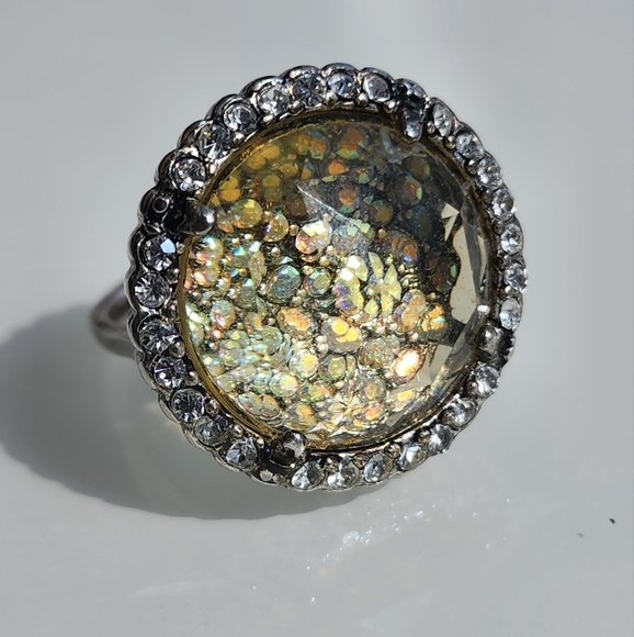 Premier Designs "Sublime" halo cocktail statement ring size 7 - Picture 3 of 16